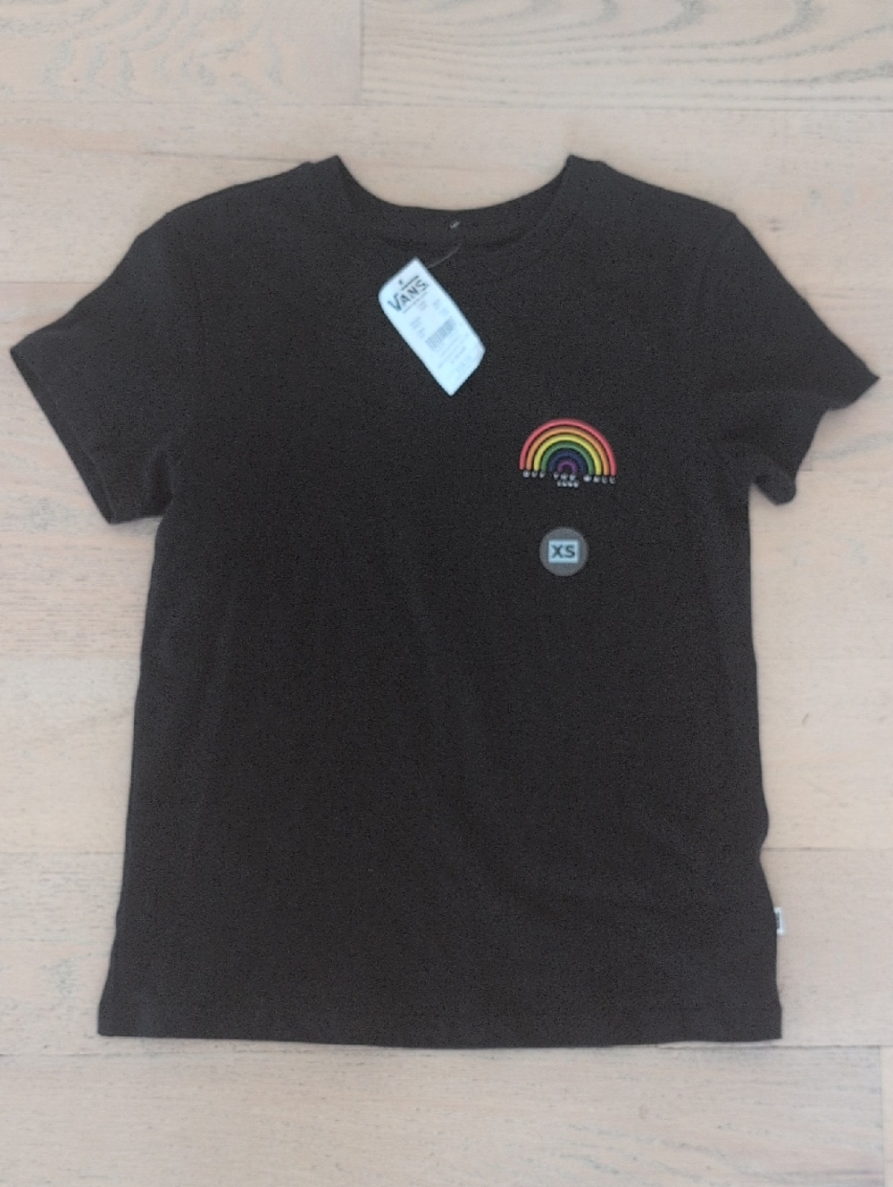 NWT Vans Black Rainbow Graphic Tee - Women's XS